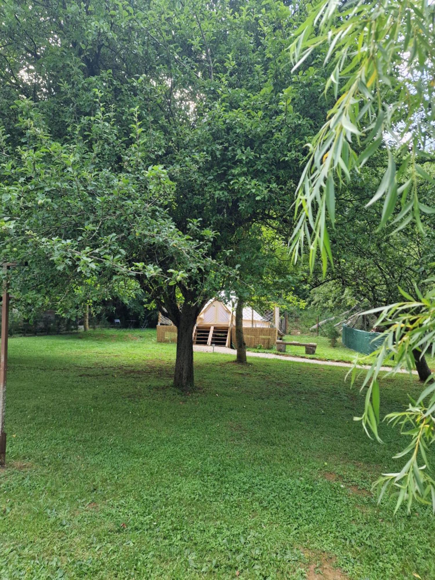 Lodge Tente Les Pommiers Glamping O Rendez-Vous En Demi-Pension Roquefeuil 외부 사진